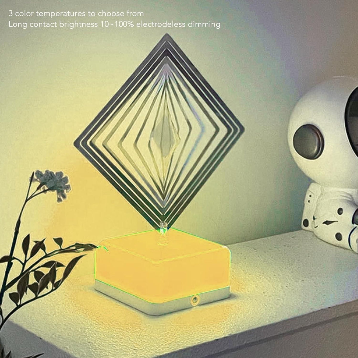 3D 360 Rotating Square Night Light - Sifatali