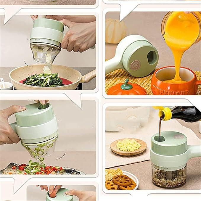4 in 1 Portable Electric Vegetable Cutter Set - Sifatali