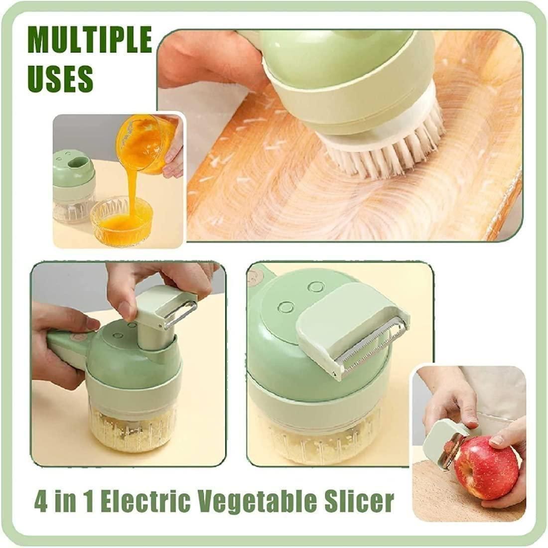 4 in 1 Portable Electric Vegetable Cutter Set - Sifatali