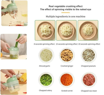 4 in 1 Portable Electric Vegetable Cutter Set - Sifatali