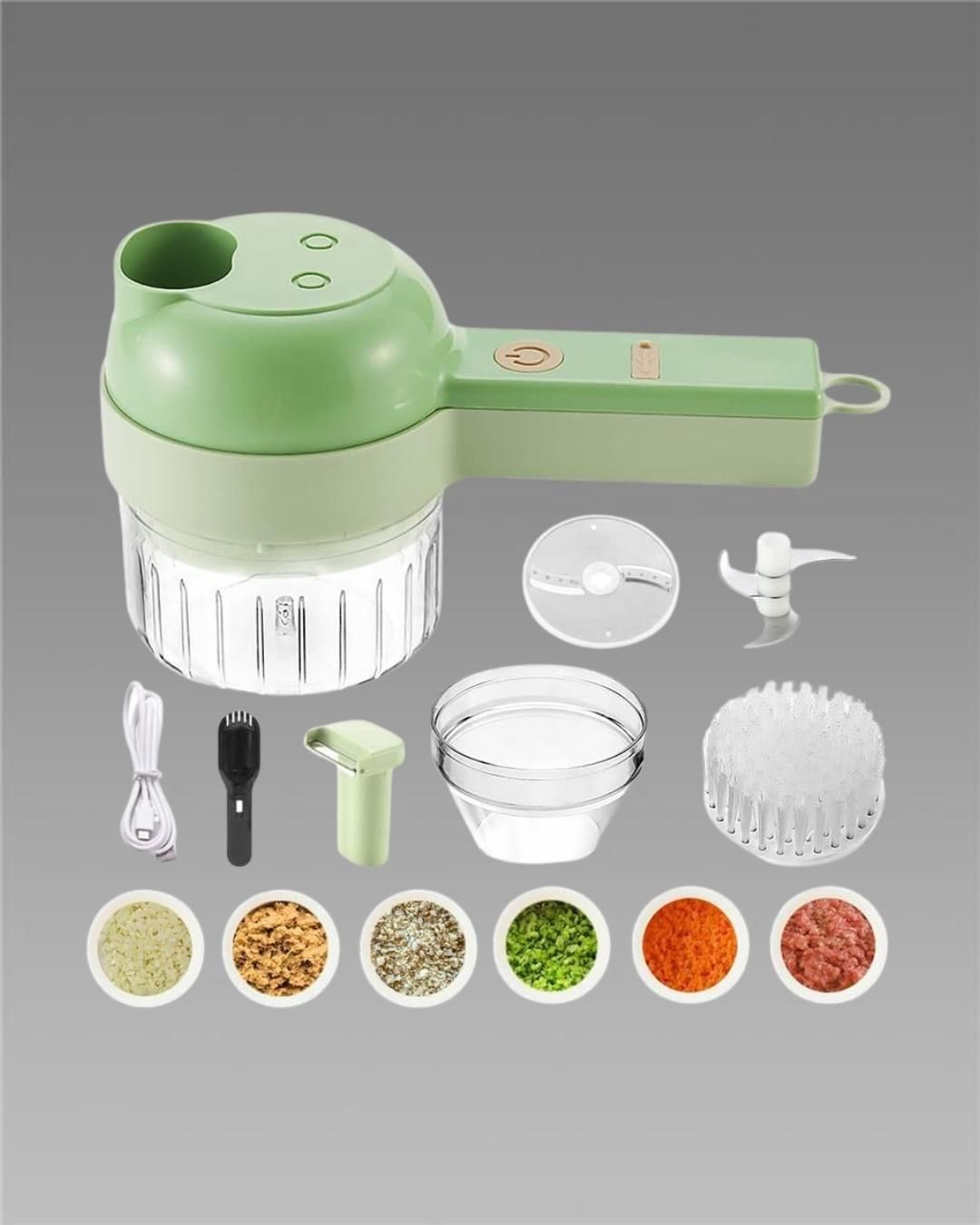 4 in 1 Portable Electric Vegetable Cutter Set - Sifatali