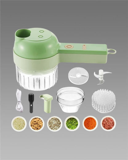 4 in 1 Portable Electric Vegetable Cutter Set - Sifatali