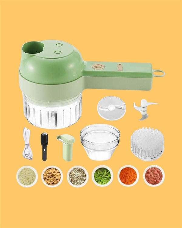 4 in 1 Portable Electric Vegetable Cutter Set - Sifatali