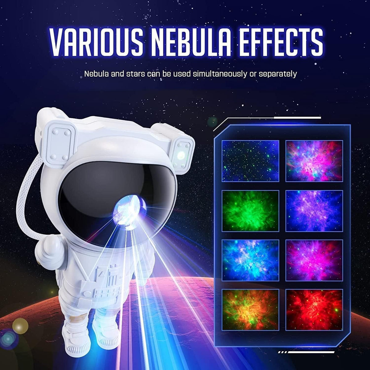 Astronaut Galaxy Projector - 360 Magnetic Head Rotation, Remote Control - Sifatali